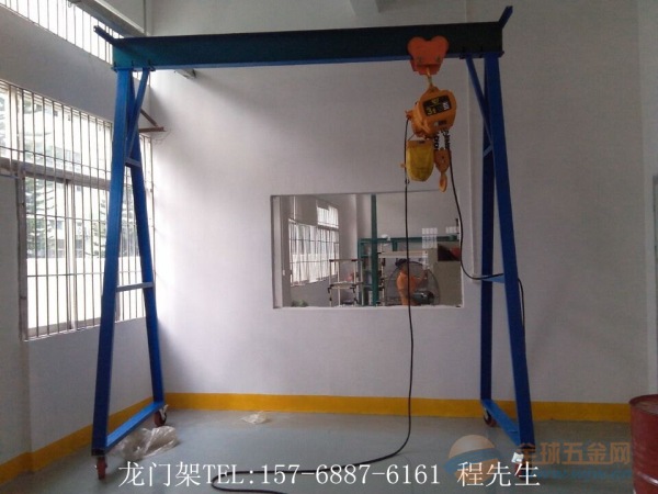 工业用3吨起重龙门吊架尺寸定做-青岛5吨电动龙门吊架厂家X 工业用3吨起重龙门吊架