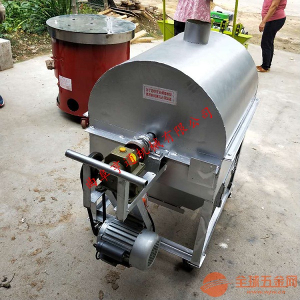 大型滚筒炒板栗子机器 炒辣椒芝麻花生瓜子炒锅图片 休闲食品加工设备