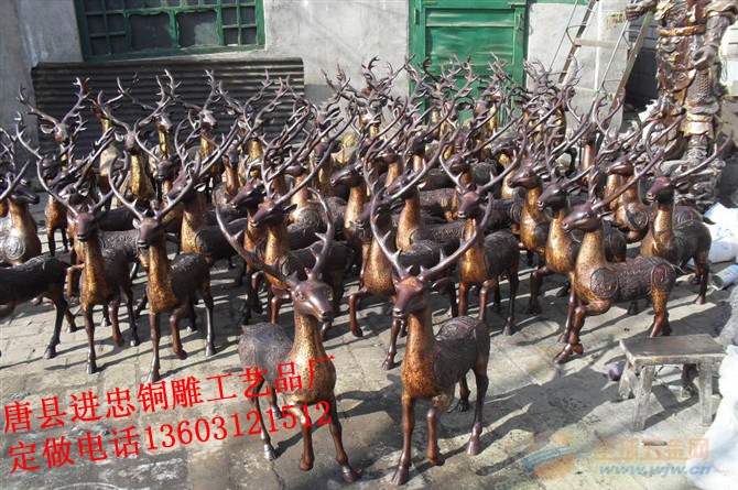梅花鹿铸铜动物雕塑_梅花鹿铸铜动物雕塑价格 雕塑