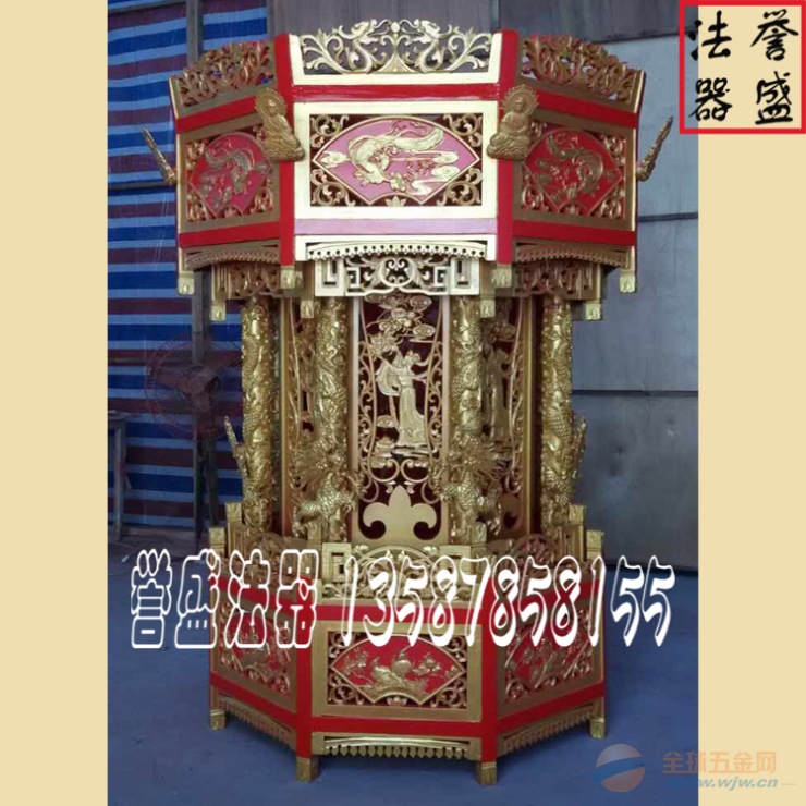 供应 木雕宗教用品 香樟木琉璃灯长明灯 琉璃灯