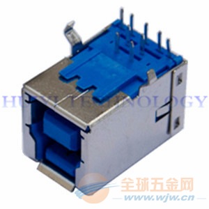 USB 3.0 BF 90度DIP插板弯角 USB连接器
