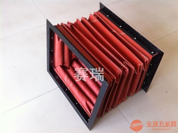 红色硅胶布阻燃软连接 防护罩