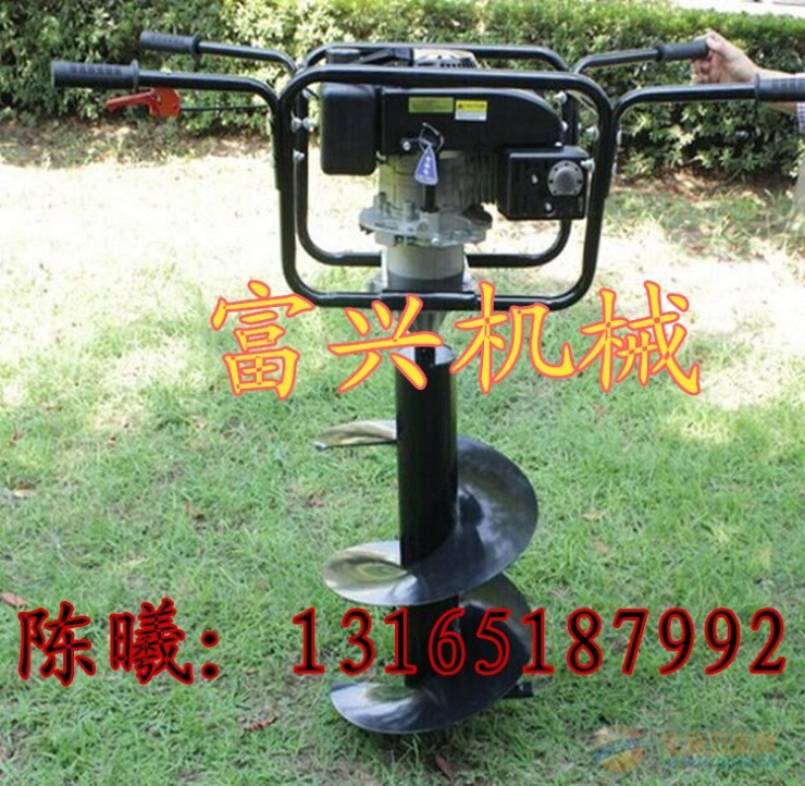 果园施肥挖坑机 富兴立柱式高效钻眼机,铁路围栏柱孔机 四冲程种树挖坑机