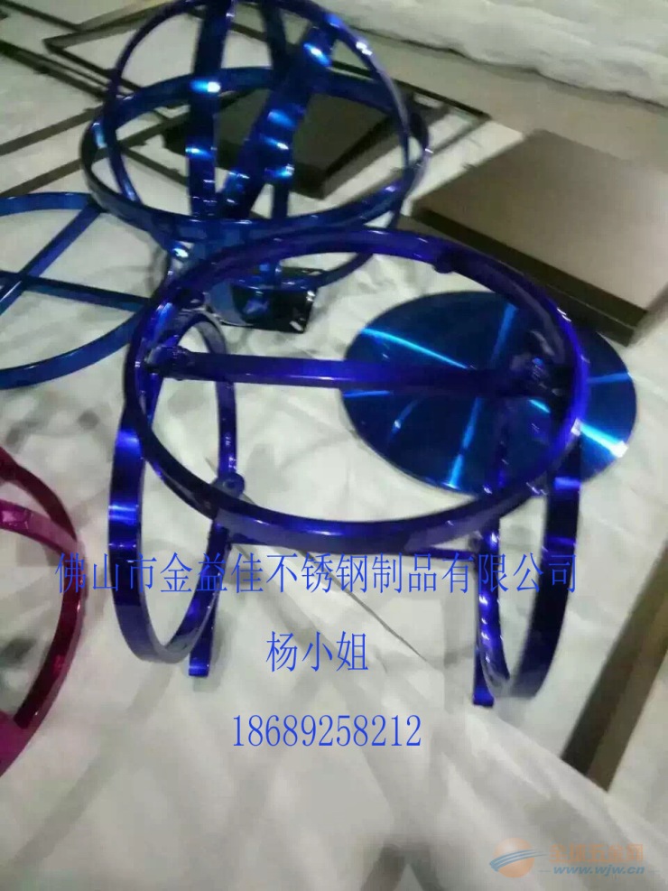 彩色不锈钢茶几架 金属不锈钢茶几 简约时尚 可来图加工定做 不锈钢茶几