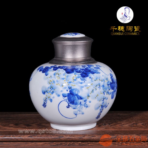 【瓷器罐批发】厂家高档瓷器罐价格批发 红枣罐画面_大小_种类 景德镇高档千穗陶瓷罐批发